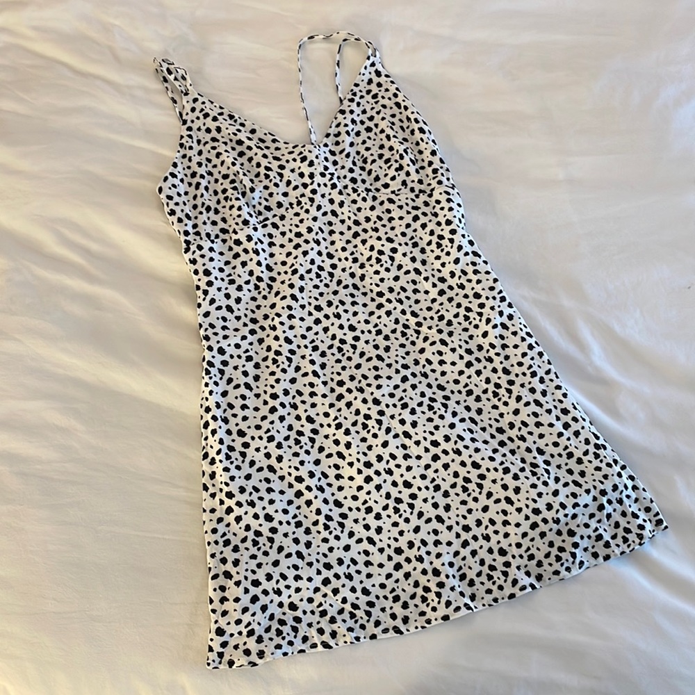 Cow Print Sundress Black & White